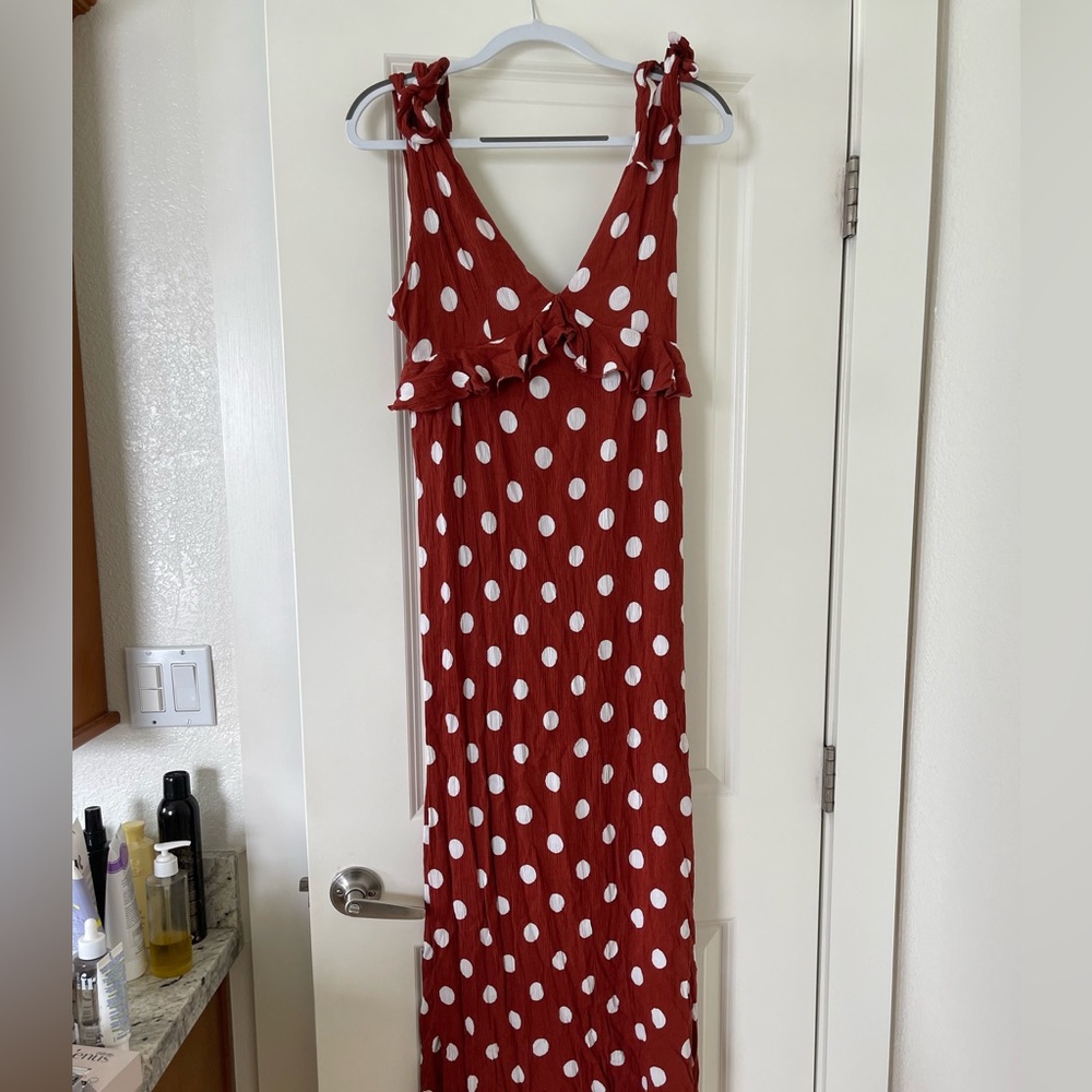 Polka dot maxi dress